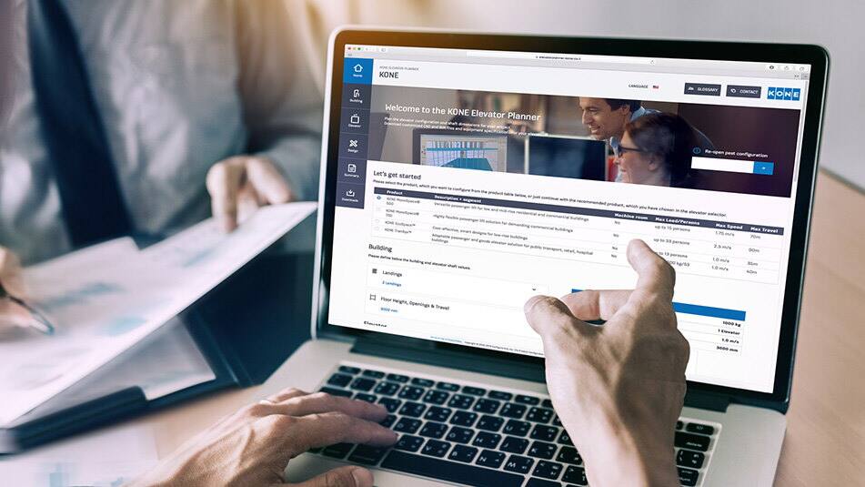 Bezpłatne narzędzia do planowania on-line firmy KONE pomagają uniknąć błędów i żmudnych analiz podczas kluczowych faz planowania wind i schodów ruchomych.